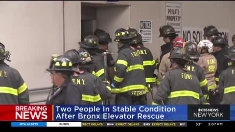 2 rescued after plunging down Bronx elevator shaft