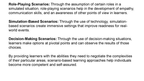 Exploring the Power of Scenario-Based Learning: Types and Applications