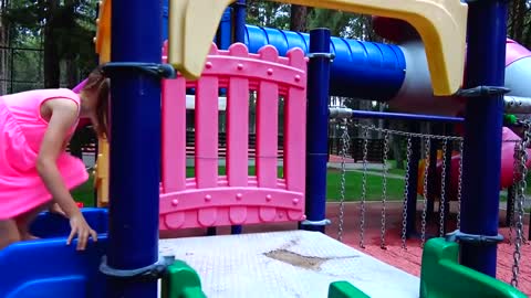 Outdoor Playground for kids Funny Baby Playing Family Fun Play Area Entertainment for children