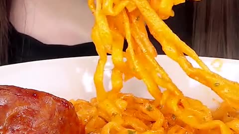 Spicy Carbo Fire Noodles & Spam #zoeyasmr #zoeymukbang #bigbites #mukbang #asmr #food #먹방 #틱톡푸드 #fir