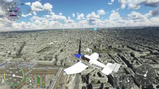 Flying Over Paris 4k | Microsoft Flight Simulator 2020