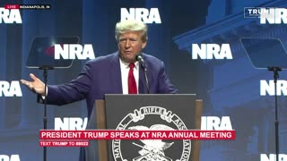 Donald Trump addresses NRA meeting in Indianapolis - April 14, 2023