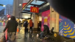 Downtown Seattle Littered with Trash and Homeless People Openly Doing Drugs