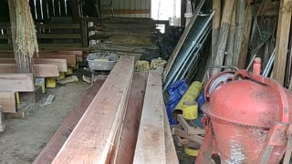 Real Oak, rough cut for hayloft!