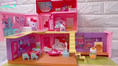 49 Minutes Satisfying With Unboxing Hello Kitty Big House Toys | ASMR