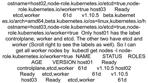 Kubectl Get Worker Nodes Only