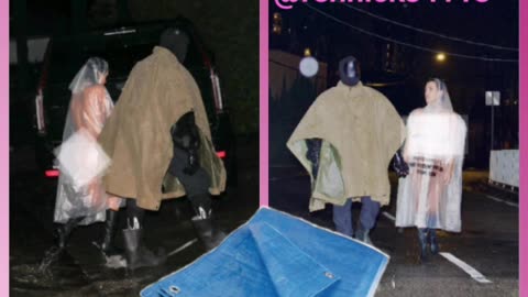 Kanye's Wife Butt Naked in the Rain w/ Plastic Bag Dress #prayers Pray for Ye