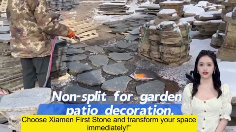 Black stone basalt landscaping flagstone stepping stone for patio road