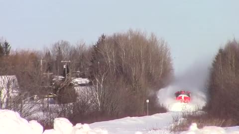 Train line with snow