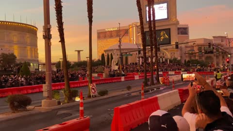 Sergio Perez Red Bull Formula F1 Promo Las Vegas Strip