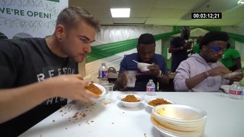 HE TRIED TO GET ME KICKED OUT! $500 SPICY JOLLOF RICE EATING CONTEST (GONE WRONG)?