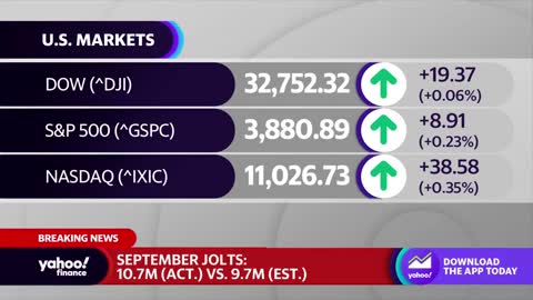 U.S. job openings reached 10.7 million in September as labor market remains hot