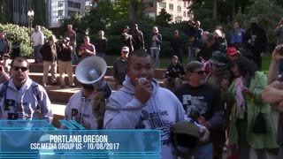Highlights Of Patriot Prayer Free Speech Event Vs AntiFa In Portland Oregon October-08-2017