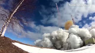 Russian footage shows ballistic missile launch