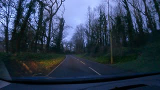 Driving from Pembroke to Tenby. Wales speedlapse. MARCH 2022