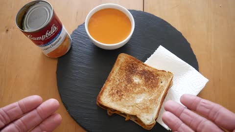 American Food Taste Test – Grilled Cheese Sandwich + Campbell's Tomato Soup | Food & Drink