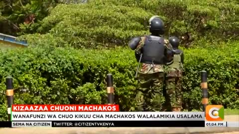 Maafisa wa polisi wakabiliana na wanafunzi Machakos