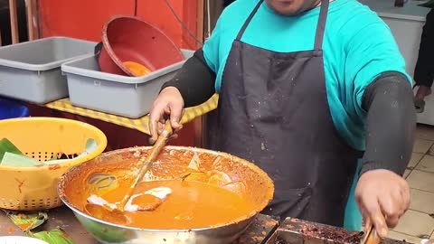 Fish leaf curry indian style