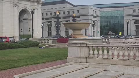 Trader Joe Biden Arriving At Union Station Washinghton D.C. W/ Protesters