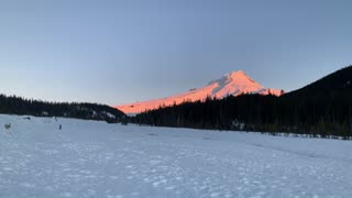 Morning Glow on the Summit – White River West Sno Park – Mount Hood – Oregon – 4K