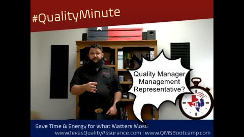 #QualityMinute - Quality Manager vs Quality Management Representative