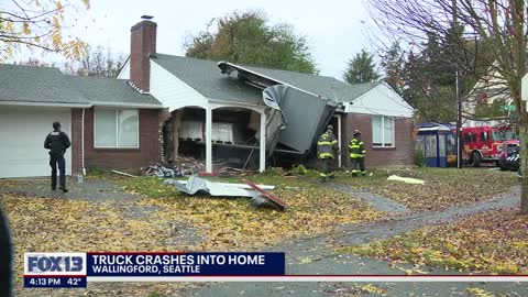 Truck crashes into Wallingford home