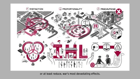 What are the principles of international humanitarian law?