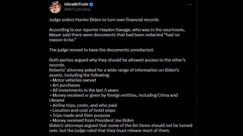 UltraMJTruth - Hunter Biden financial records