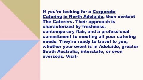 Best Corporate Catering in North Adelaide