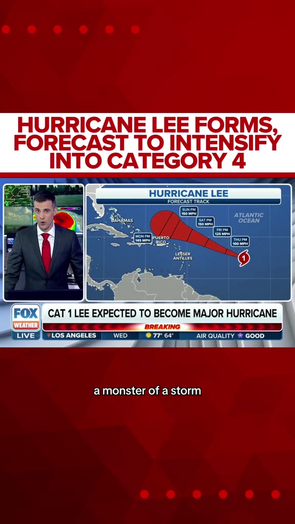 "Hurricane Lee Update: Category 4 Storm Intensification Imminent, Preparations Advised"