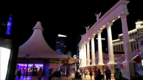 Caesars Palace on a Monday night. Major renovations taking place.