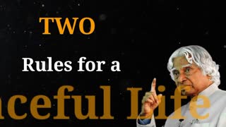 Two Rules For A Peaceful Life || Dr APJ Abdul Kalam ||The Eagle Sight ||