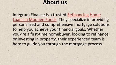 Best Refinancing Home Loans in Moonee Ponds.