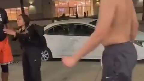 Gay dude delivers a nonchalant beating to the guy that was disrespecting his sister...