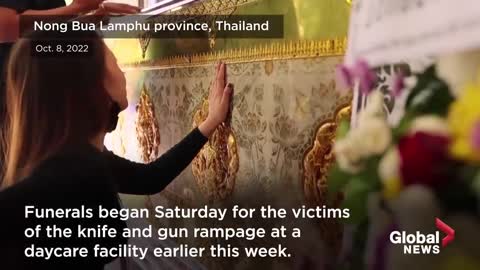 Thailand massacre: Funerals begin for victims of daycare attack