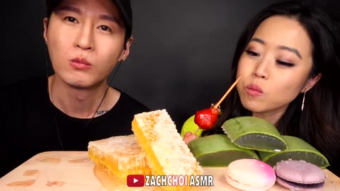 MOST POPULAR FOODS FOR ASMR WITH STEPHANIE SOO (Honeycomb, Aloe Vera, Tanghulu, Macarons)