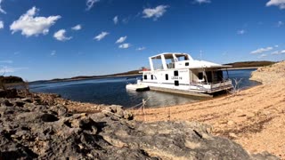 Time lapse bull shoals house boat