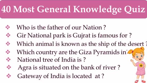 40 Most General Knowledge Questions and Answers