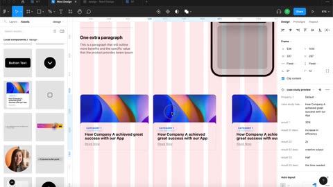 FIGMA WEB DESIGN ep.24 Hover Preview (Case Studies) – Free UX UI Course