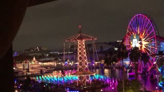 The World of Color Light Show from the 6th Floor Balcony at the Disney Grand Californian Hotel