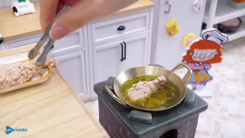 Amazing Miniature KFC Bucket Meal Recipe _ ASMR Miniature Cooking & Satisfying Mini Food