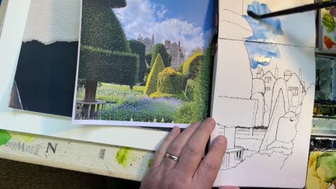 LEVENS HALL watercolour stage HD-6