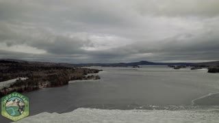 Ice forming on Moosehead Lake