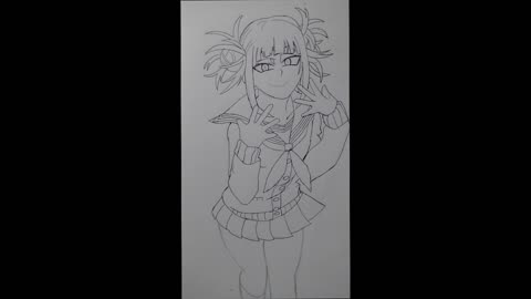 drawing himiko toga in traditional :)