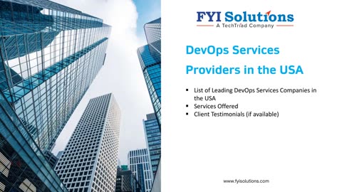 Your dependable source for innovative DevOps solutions in the USA