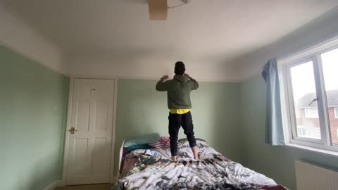 Guy Fell Off His Bed In A Backflip Attempt