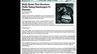 Study Shows That Dinosaurs Prefer Eating Hamburgers To Humans