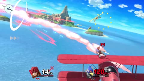 Roy Vs Falco on Pilotwings (Super Smash Bros Ultimate)