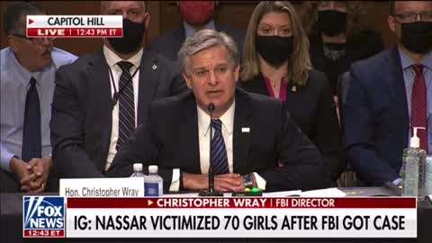 Chris Wray EXTREMELY NERVOUS body language - FBI's sex abuse investigation Larry Nassar