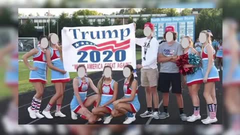 Carolina school officials cancel football game after cheerleaders' Trump 2020 banner